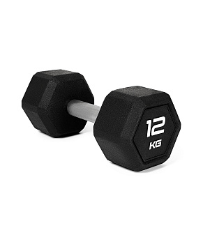 Гантель гексагональная STARFIT DB-301PRO 12 кг, обрезиненная, черный