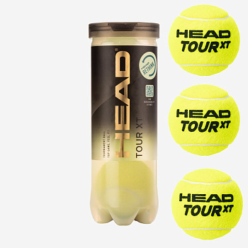Мяч для большого тенниса профессиональный HEAD Tour XT 3B, ITF, 3 шт.
