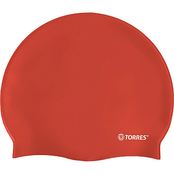 Шапочка для плавания TORRES No Wrinkle Red, силикон