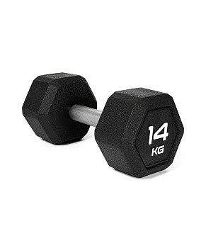 Гантель гексагональная STARFIT DB-301PRO 14 кг, обрезиненная, черный