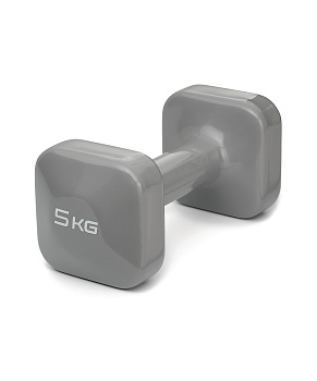 Гантель виниловая STARFIT DB-106 5 кг, квадратный, темно-серый