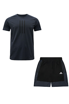 Костюм для тренировок 2 в 1 Adidas Summer Tracksuits Smoked