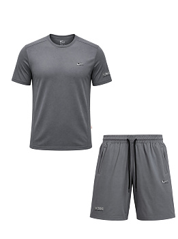 Костюм шорты с футболкой Nike Just Do It Grey / Grey