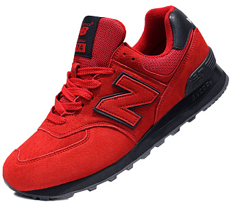 Кроссовки New Balance 574 Classic Suede Unisex Red / Black