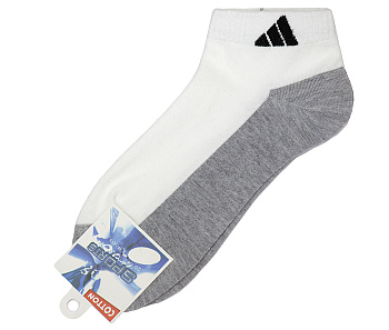 Носки спортивные Adidas Low US White / Gray (белый / серый)