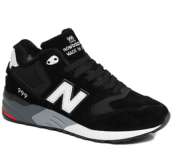 Кроссовки New Balance 999 Mid Fur U Suede Black / White