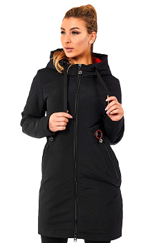 Куртка утепленная Grace 1053 Elongated Black / Red