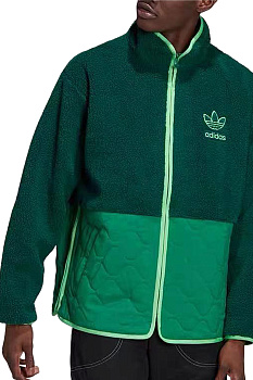 Куртка флисовая Adidas Storm Big Trefoil Sherpa Green