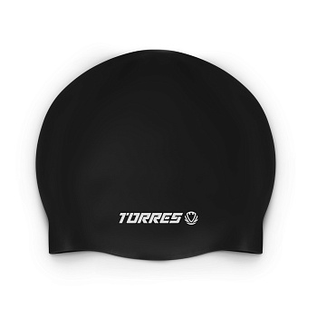 Шапочка для плавания TORRES SW12507BL Black, силикон