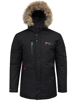 Куртка утепленная Fila 83760A145876 Elongated Black / Natural Fur