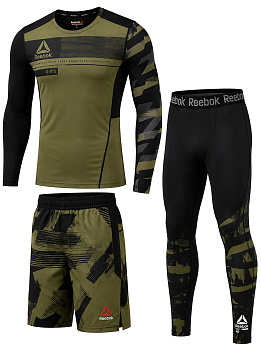 Костюм для тренировок 3 в 1 Reebok Thermowarm Touch Khaki / Black