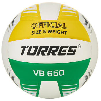 Мяч волейбольный матчевый TORRES VB 650 Green / Yellow