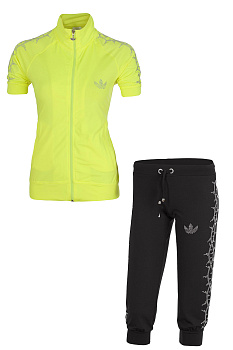 Спортивный костюм Adidas 2361 Rhinestones Lime/Black