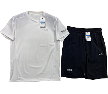 Костюм шорты с футболкой Nike Just Do It White / Black