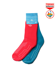 Термоноски Columbia New Cotton Quarter Pink / Blue (розовый-голубой)- 2 пары