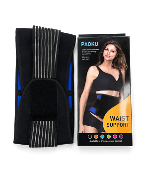 Пояс для похудения SUNEX PAOKU 8608 неопреновый Black / Blue