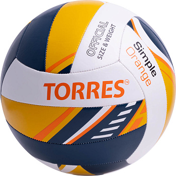 Мяч волейбольный любительский TORRES Simple Orange
