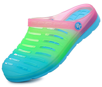 Кроксы Loo Ken L233 Blue / Green / Pink