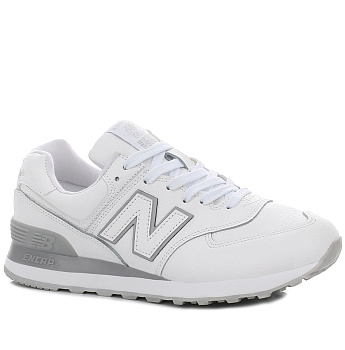 Кроссовки New Balance 574 Leather U White / Gray