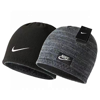 Шапка мужская двухсторонняя Nike 3D Gray / Black
